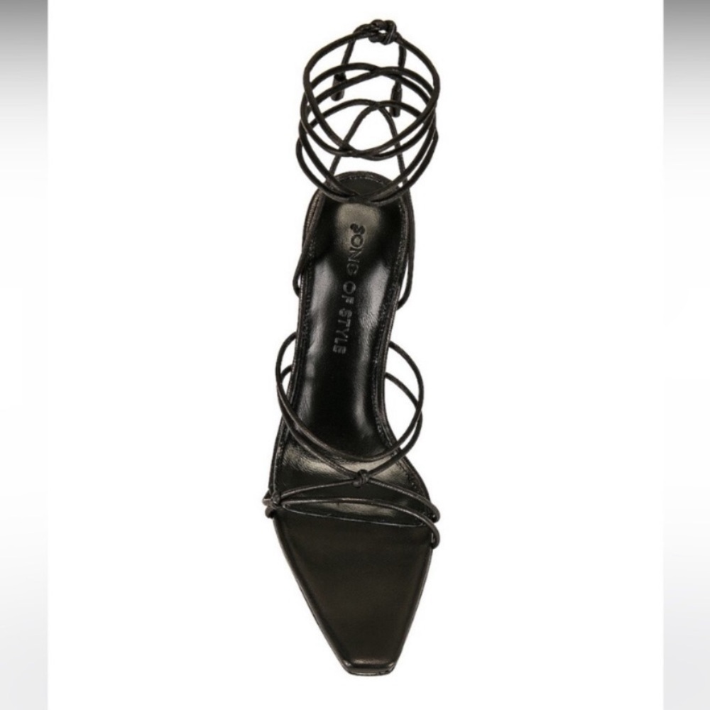 Song of Style Black Strappy Heels - Picture 3 of 9